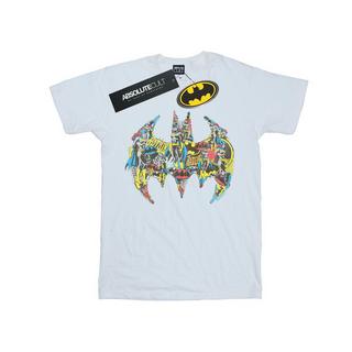 DC COMICS  Batman Batgirl Logo Collage TShirt 