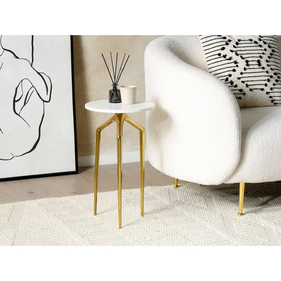 Beliani Table d'appoint en Marbre Moderne TILPA  