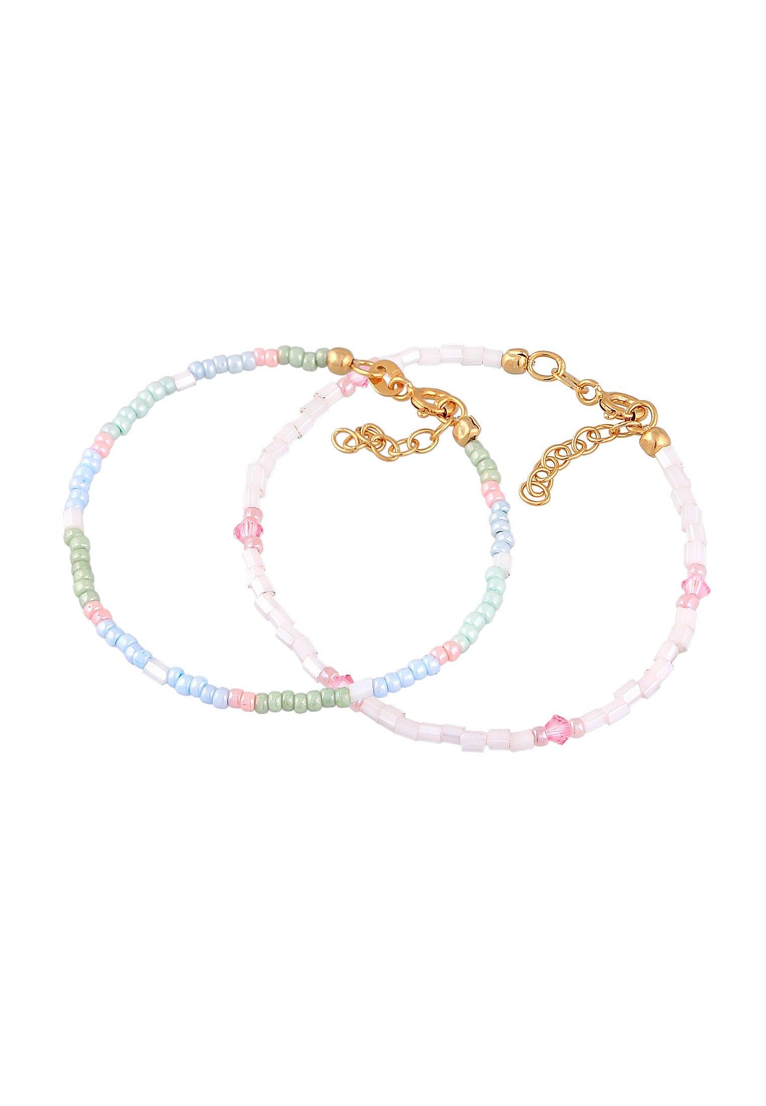 Elli  Armband Kids Glasperlen Pastell 2Er Set 