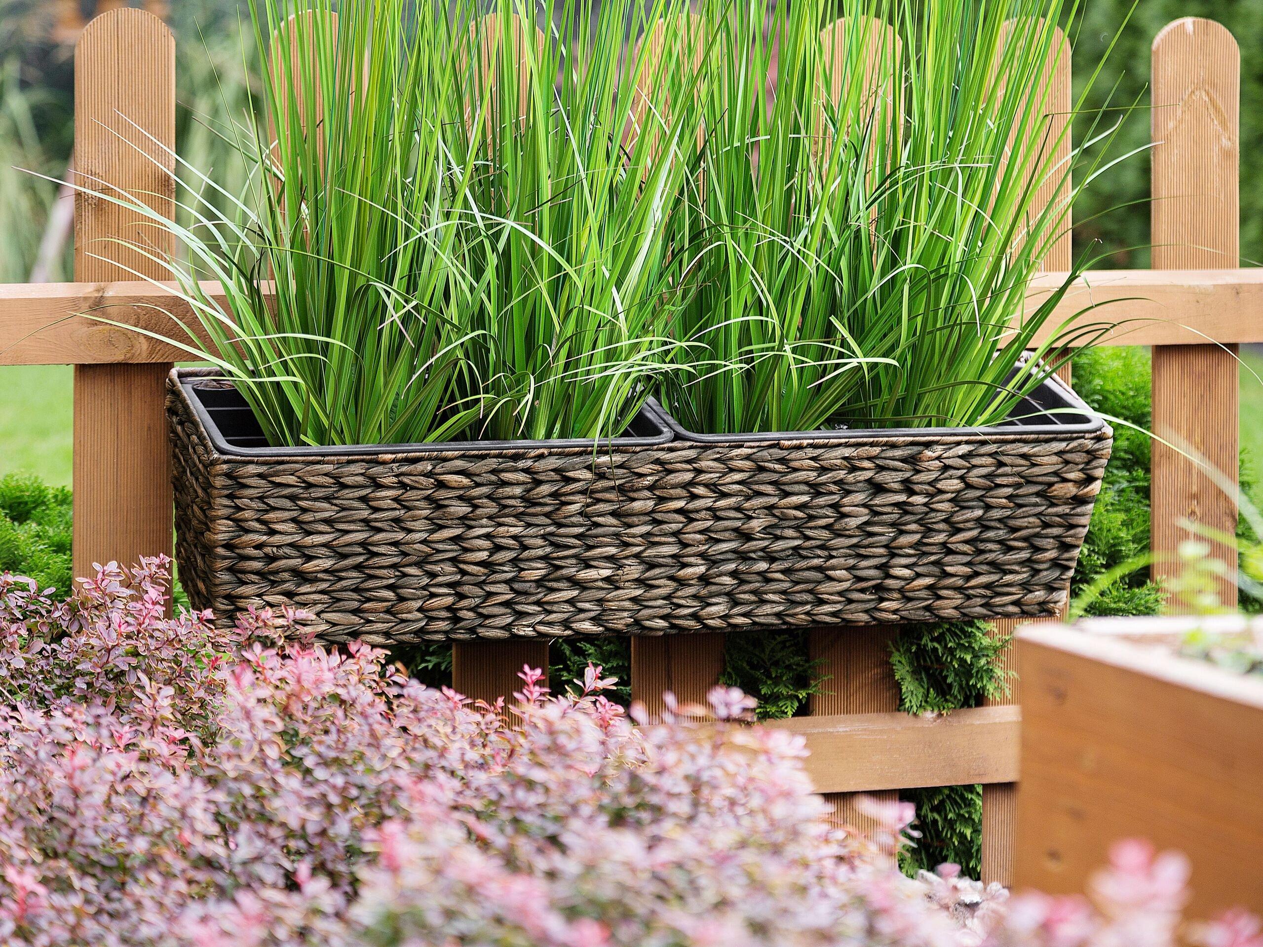 Beliani Blumenkübel aus Wasserhyazinthe Boho KAWALA  