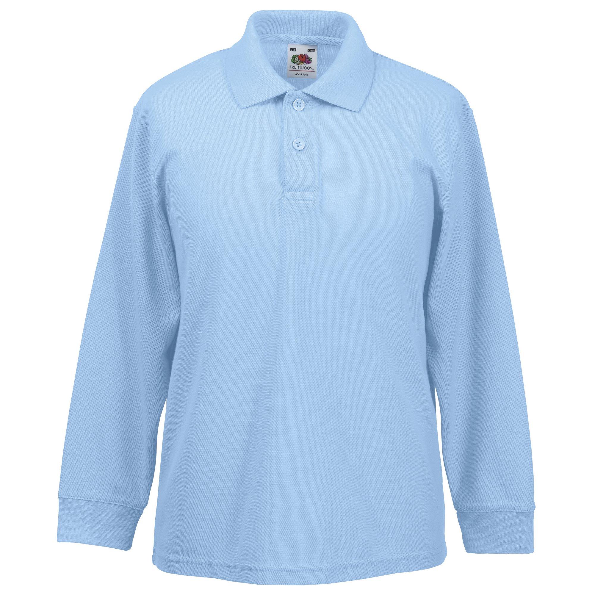 Fruit of the Loom  Polo Shirt, Langarm 