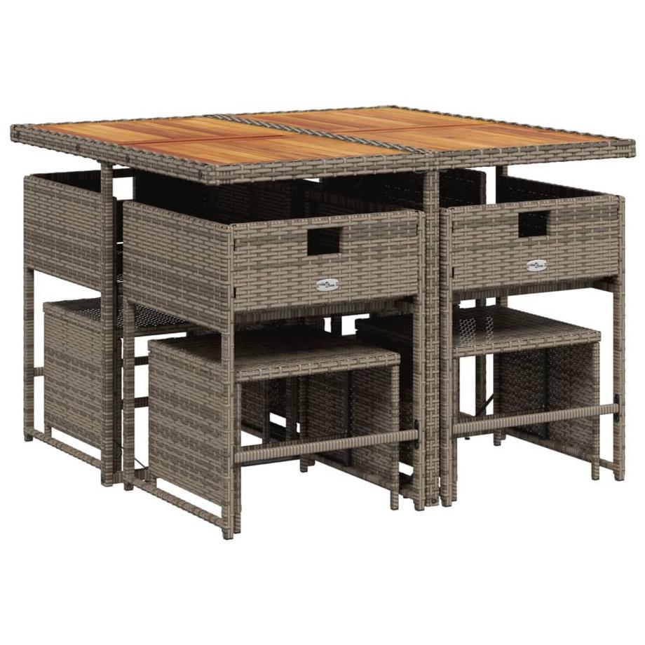VidaXL set da pranzo da giardino Polirattan  