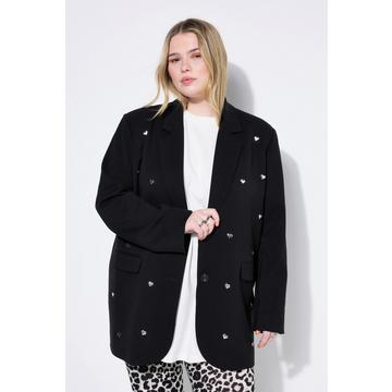 Blazer dal taglio oversize con rivetti Heart