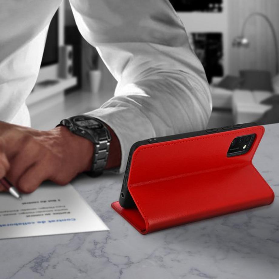 Avizar  Lederetui Samsung Galaxy A41 Rot 