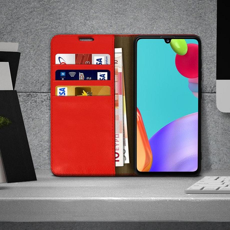 Avizar  Lederetui Samsung Galaxy A41 Rot 