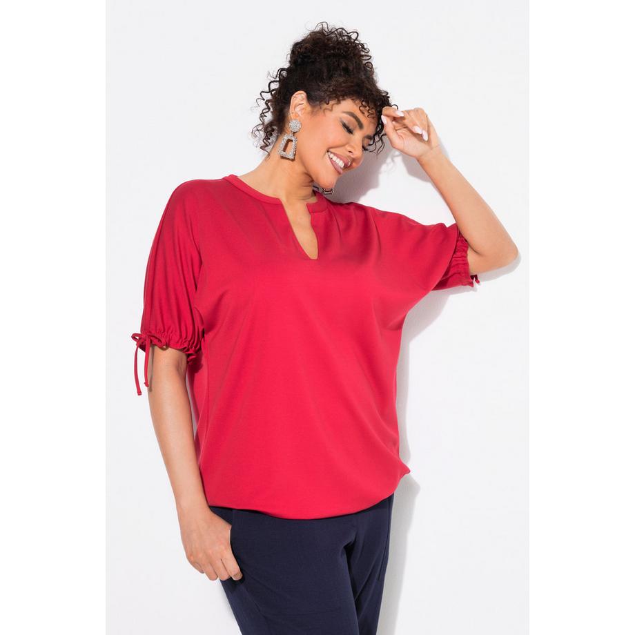 Ulla Popken Felpa Oversize Mezza Manica Scollo a Tunica  