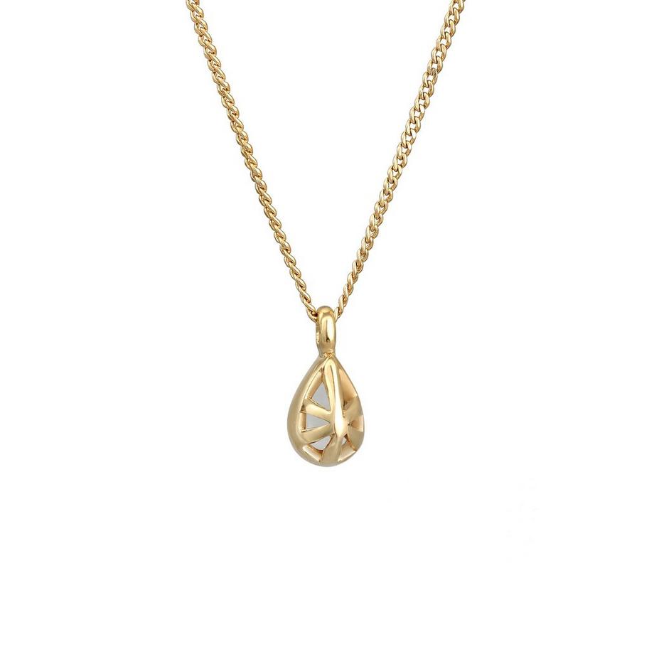 Elli  Halskette Tropfen Mondstein Elegant 925 Silber 