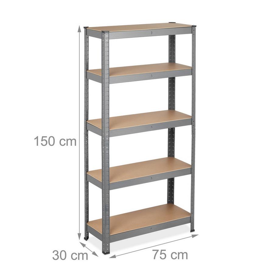 Northix  Lagerregal mit 5 Böden 