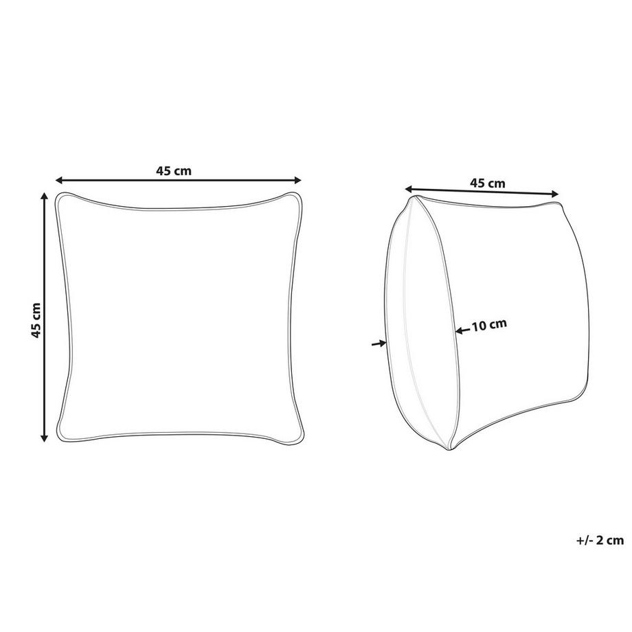 Beliani Coussin en Coton  RUMEX  