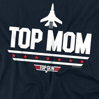 Top Gun Top Mom T-shirt Stampata Vestibilità Regolare  