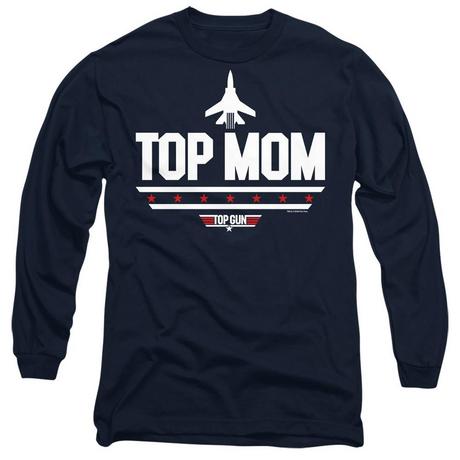 Top Gun Top Mom T-shirt Stampata Vestibilità Regolare  
