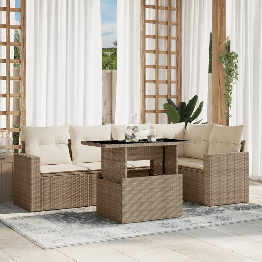 VidaXL set divano da giardino Polirattan  
