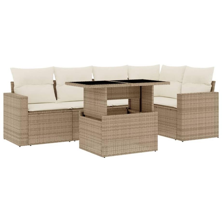 set divano da giardino Polirattan