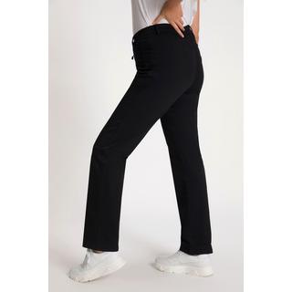 Ulla Popken  Pantaloni basic elasticizzati modello Mony in tessuto che non sbiadisce con taglio della gamba leggermente affusolato 