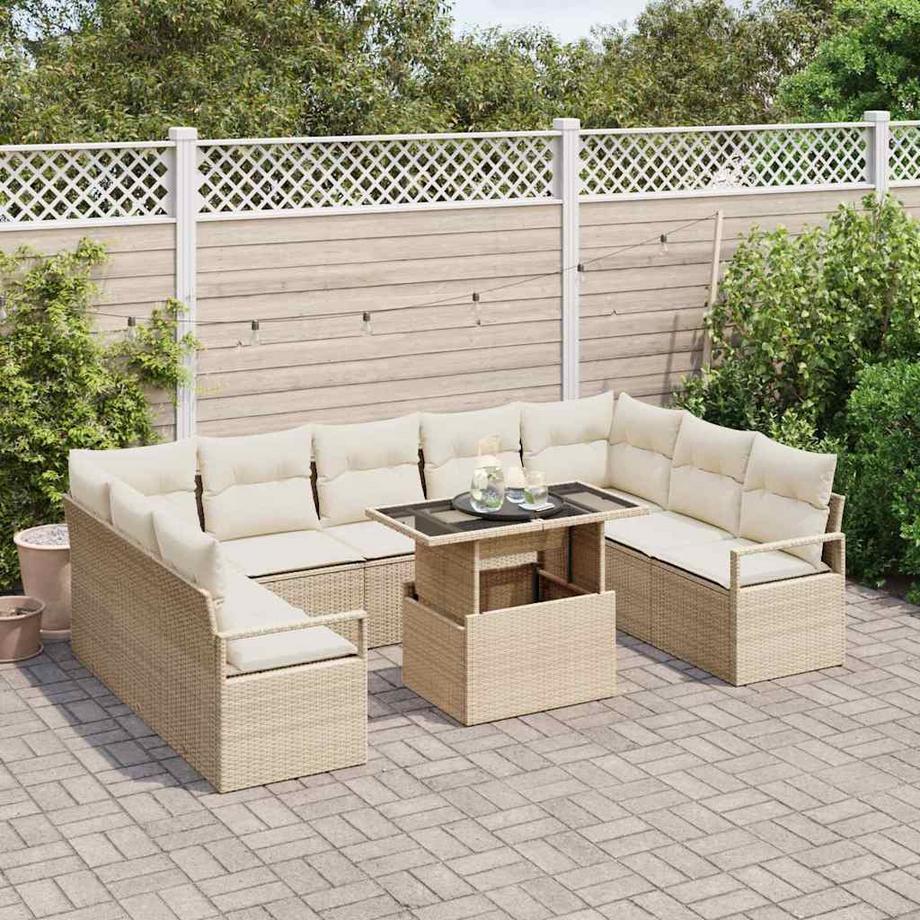 VidaXL Ensemble de canapé de jardin poly rattan  