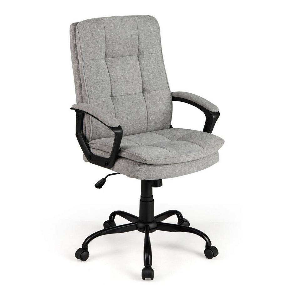 Northix  Chaise de bureau ergonomique avec accoudoirs et roulettes Chaise pivotante réglable en hauteur Chaise d'ordinateur 