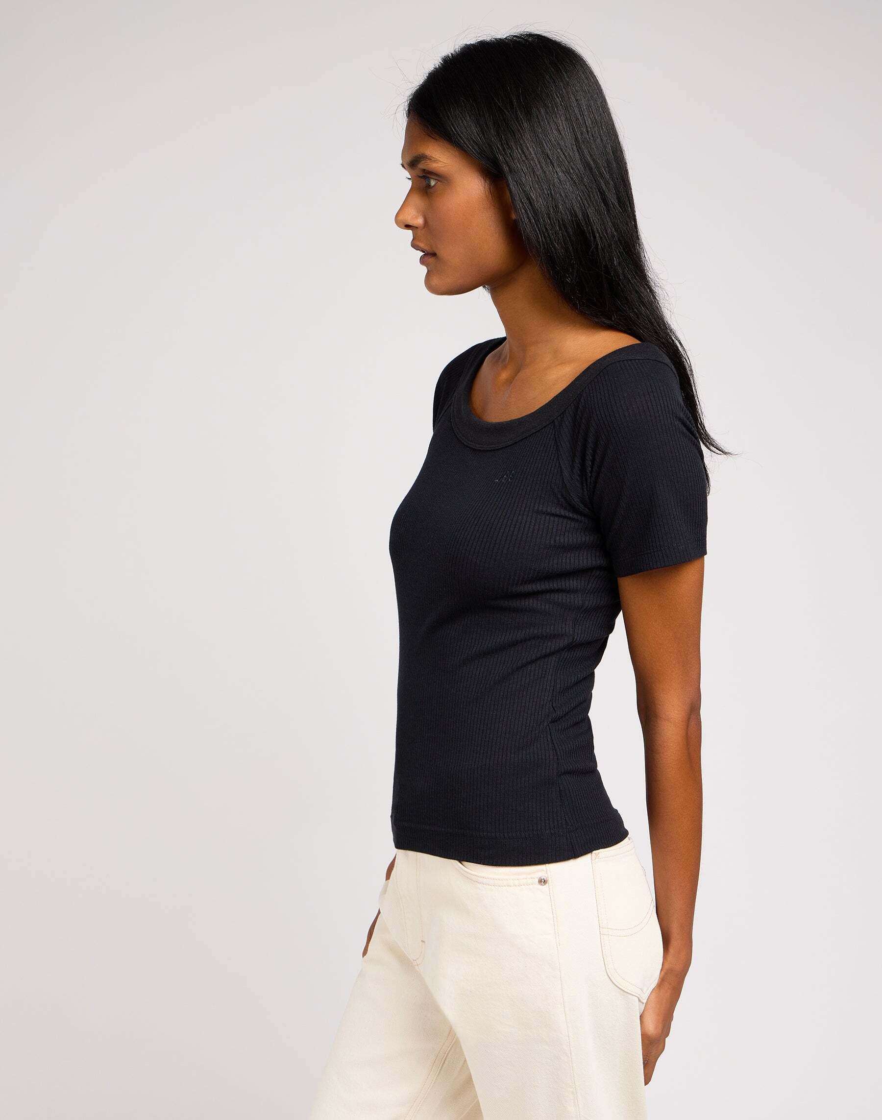 Lee  T-Shirts Off The Shoulder Rib 