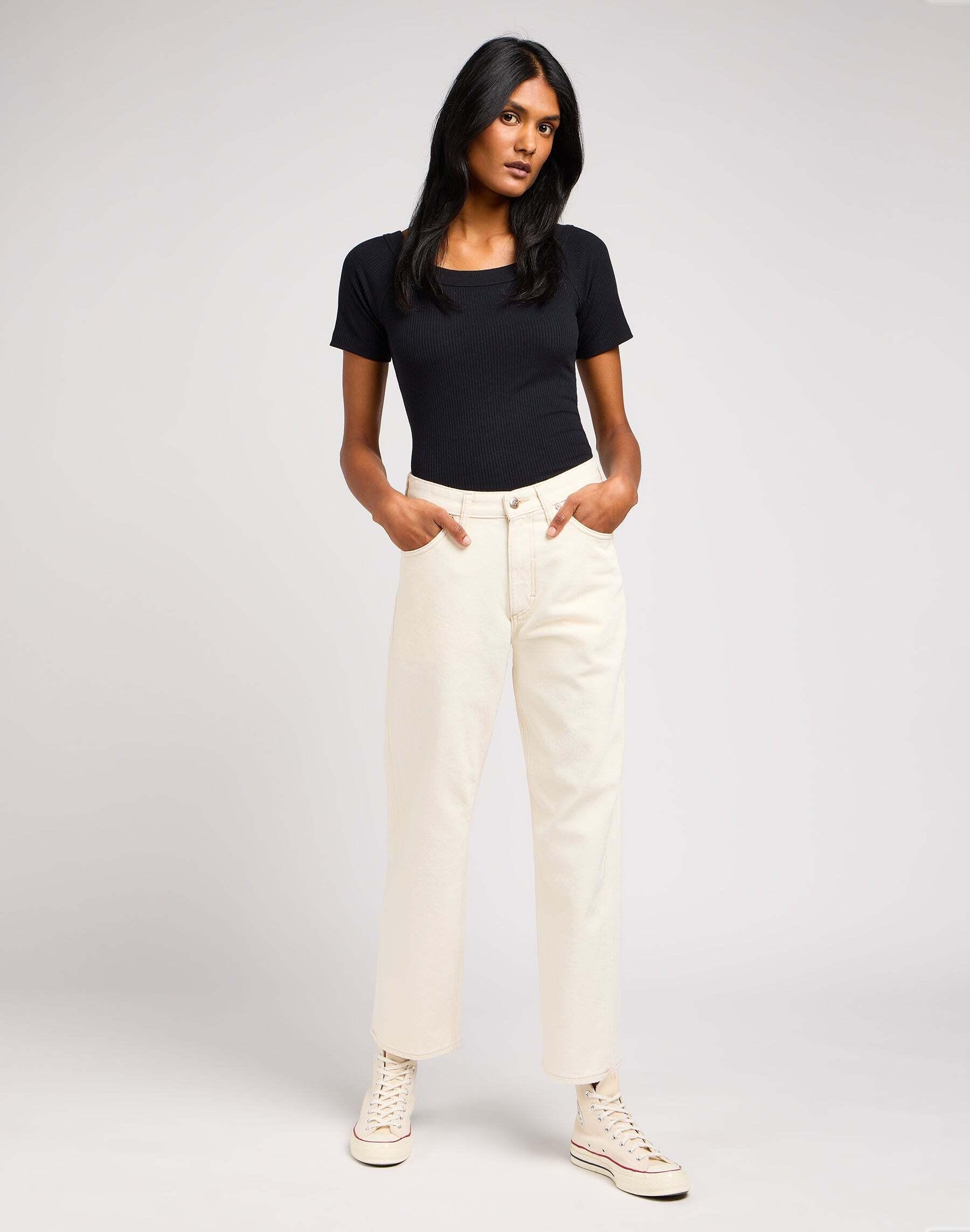 Lee  T-Shirts Off The Shoulder Rib 