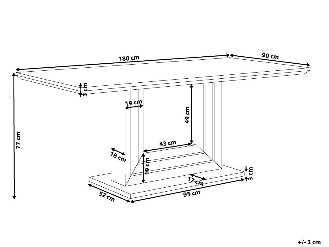 Beliani Table de repas en MDF Moderne KALONA  