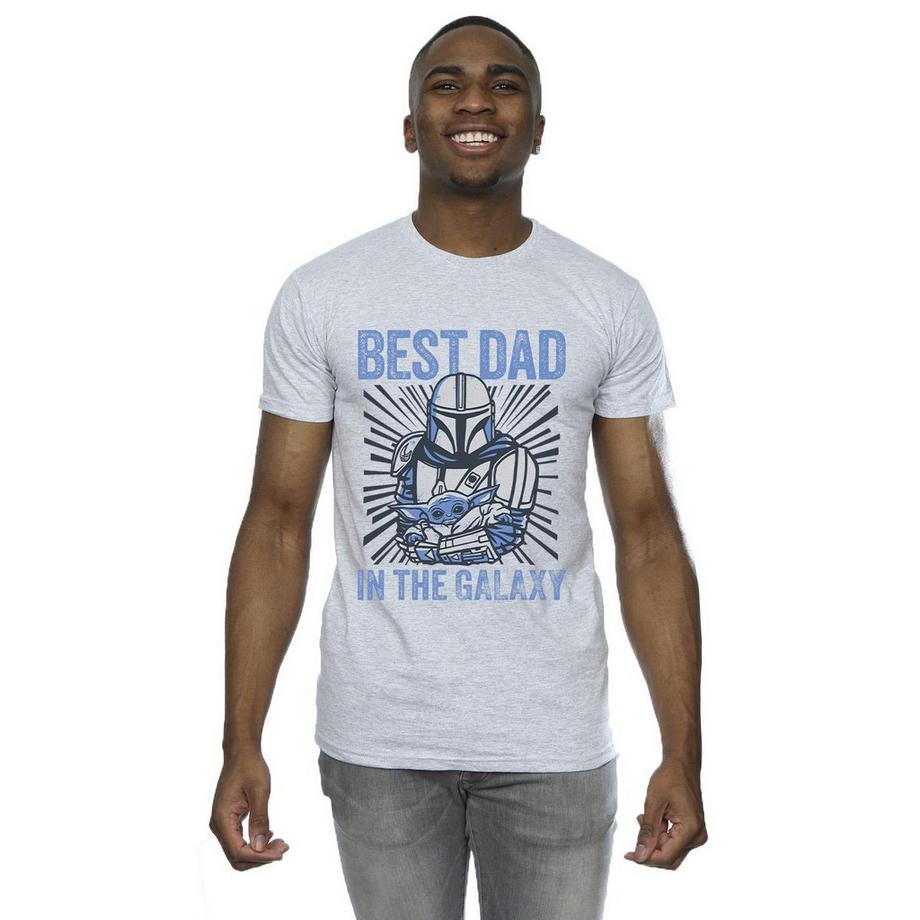 STAR WARS Mandalorian Best Dad Galaxy T-Shirt  