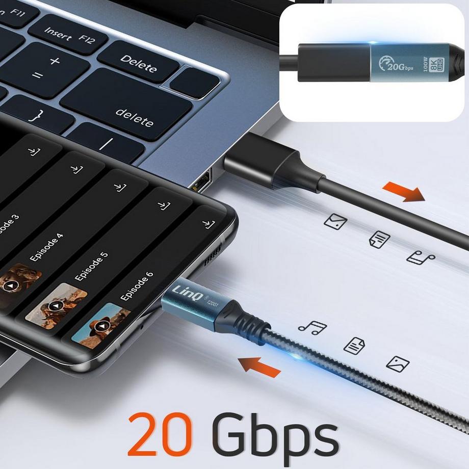 Avizar  USB-C Verlängerungskabel 1.2m LinQ 
