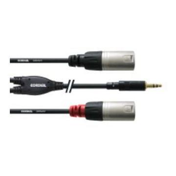 Cordial CFY 1.8 WMM câble audio 1,8 m 3,5mm 2 x XLR (3-pin) Noir