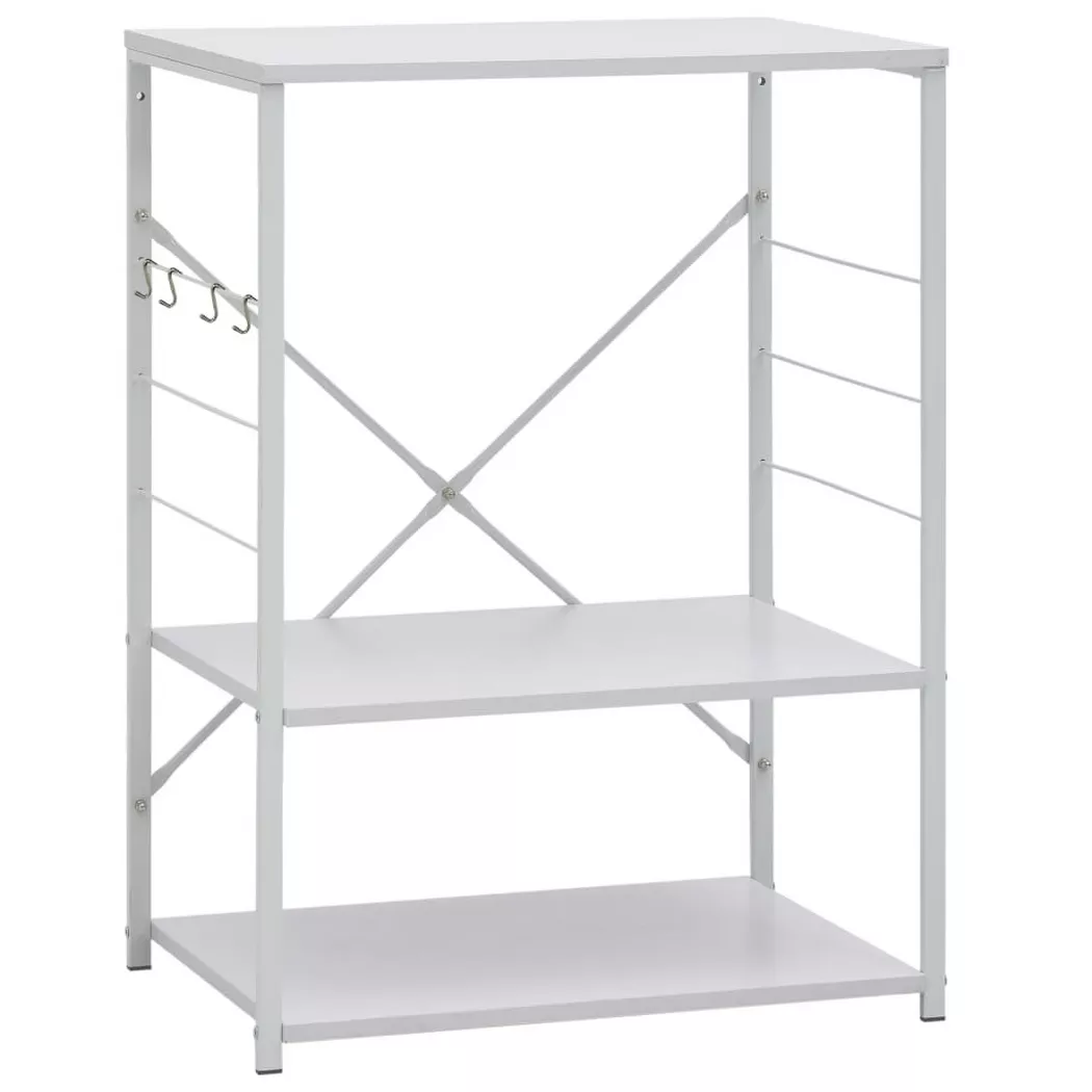 VidaXL - Mikrowellenregal, One Size, Weiss