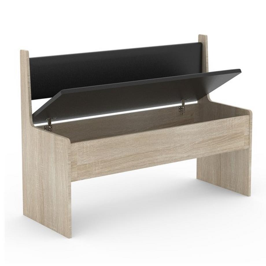 VCM Banc d'angle en bois Banc avec coffre Esal Largeur 110 cm Banc d'angle en bois Banc avec coffre Esal Largeur 110 cm  