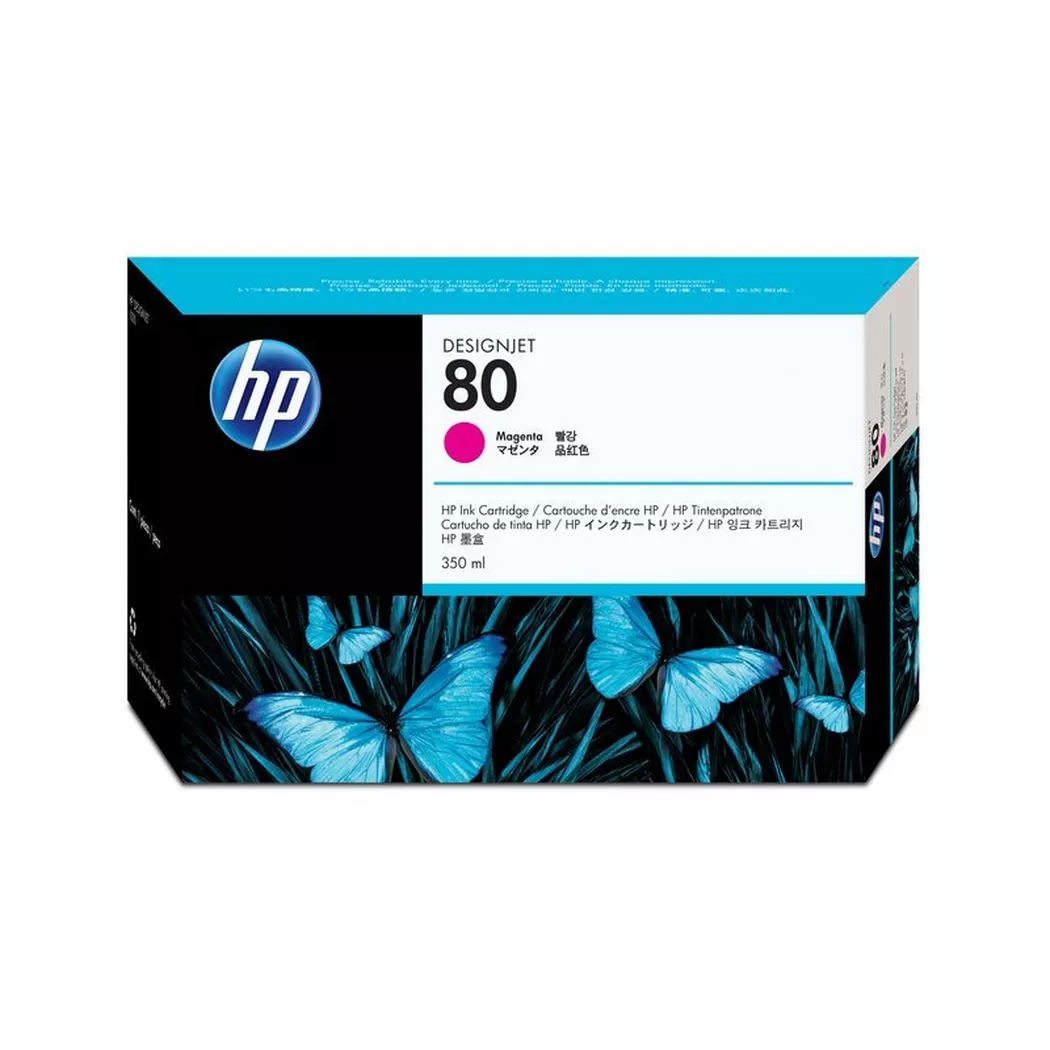 Hewlett-Packard – HP Tintenpatrone 80 magenta C4847A DesignJet 1050C/1055CM 350ml, One Size