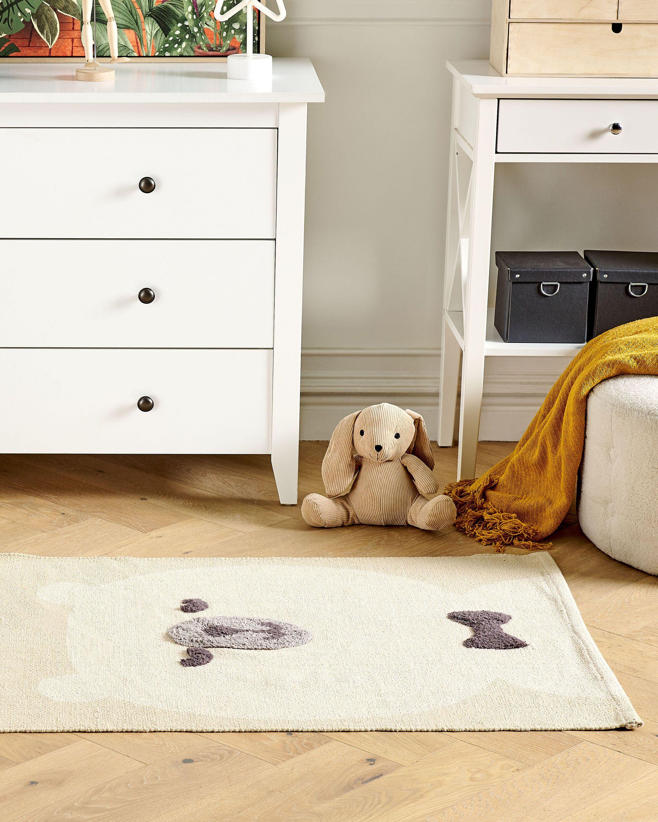 Beliani Tapis enfant en Coton Boho SIMAU  