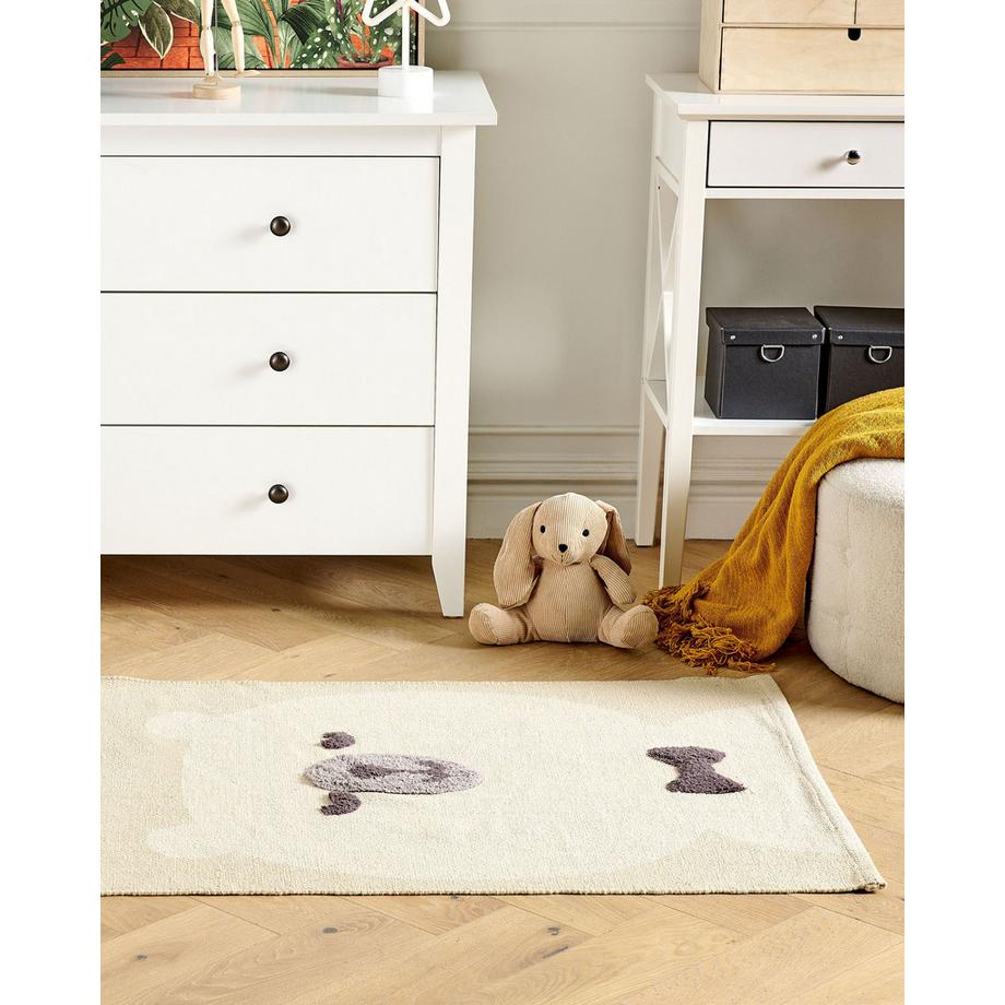 Beliani Tapis enfant en Coton Boho SIMAU  