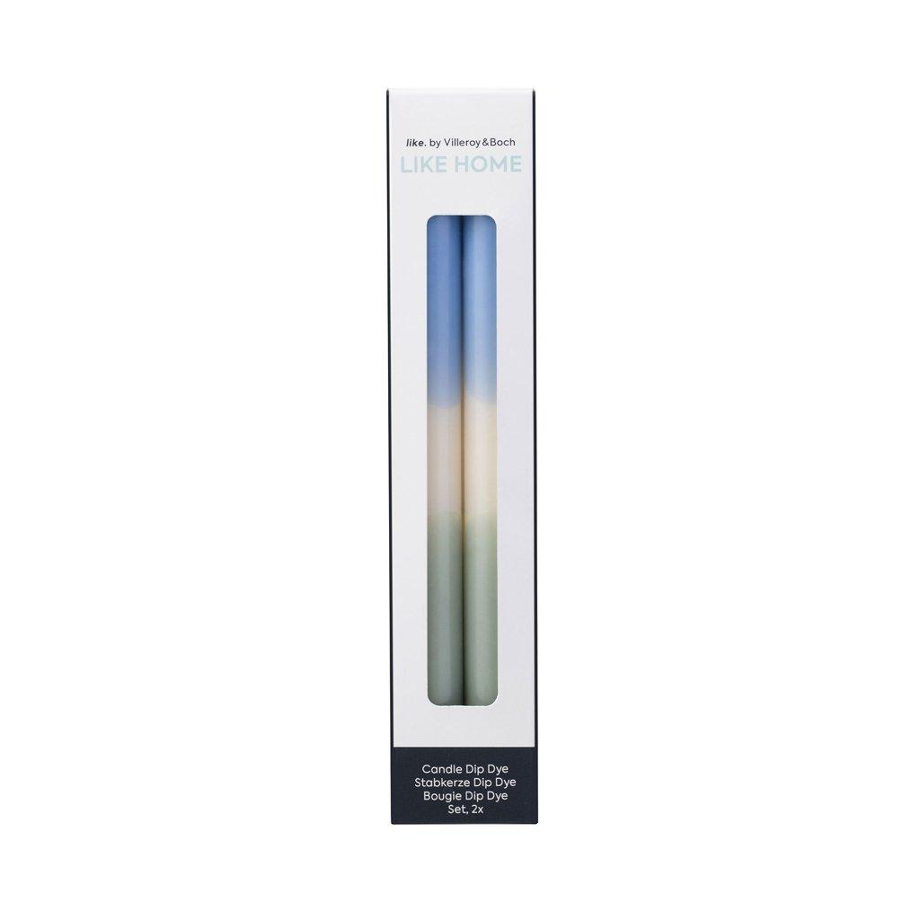 like. by Villeroy & Boch Candela dip dye ice, sage, 2 pezzi Like Home  