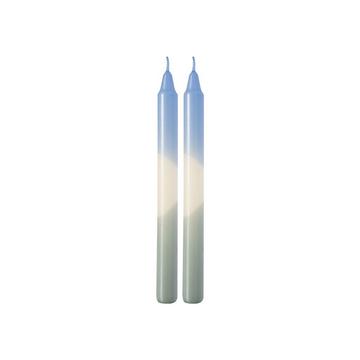 Candela dip dye ice, sage, 2 pezzi Like Home