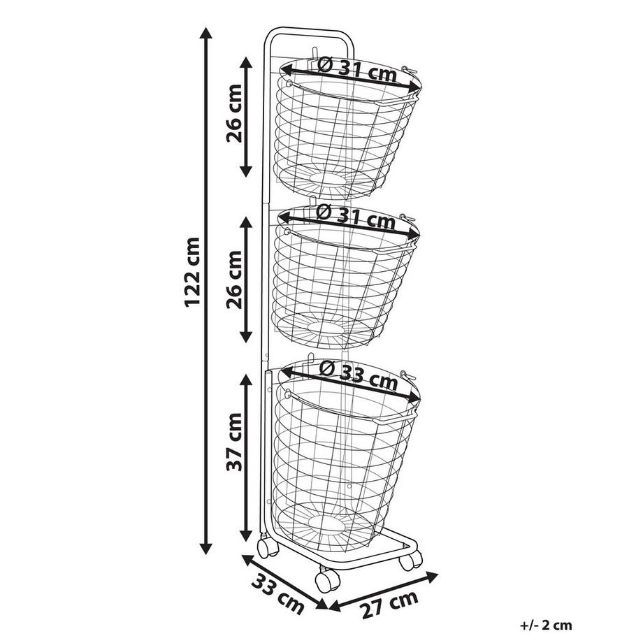 Beliani Supporto per cestino en Ferro Moderno AYAPAL  