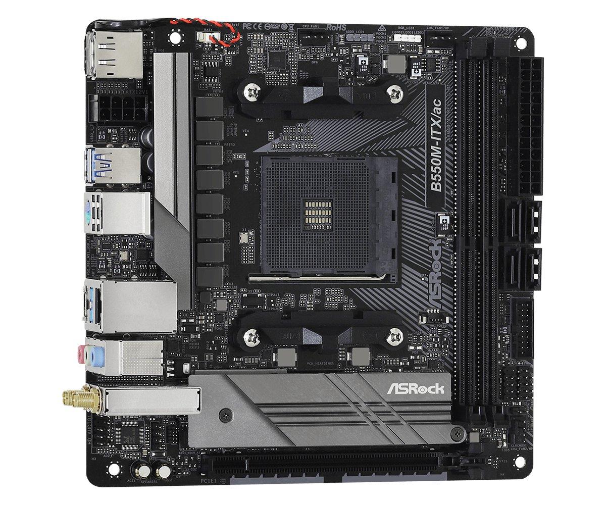 ASRock  B550M-ITX/ac AMD B550 Socket AM4 mini ITX 