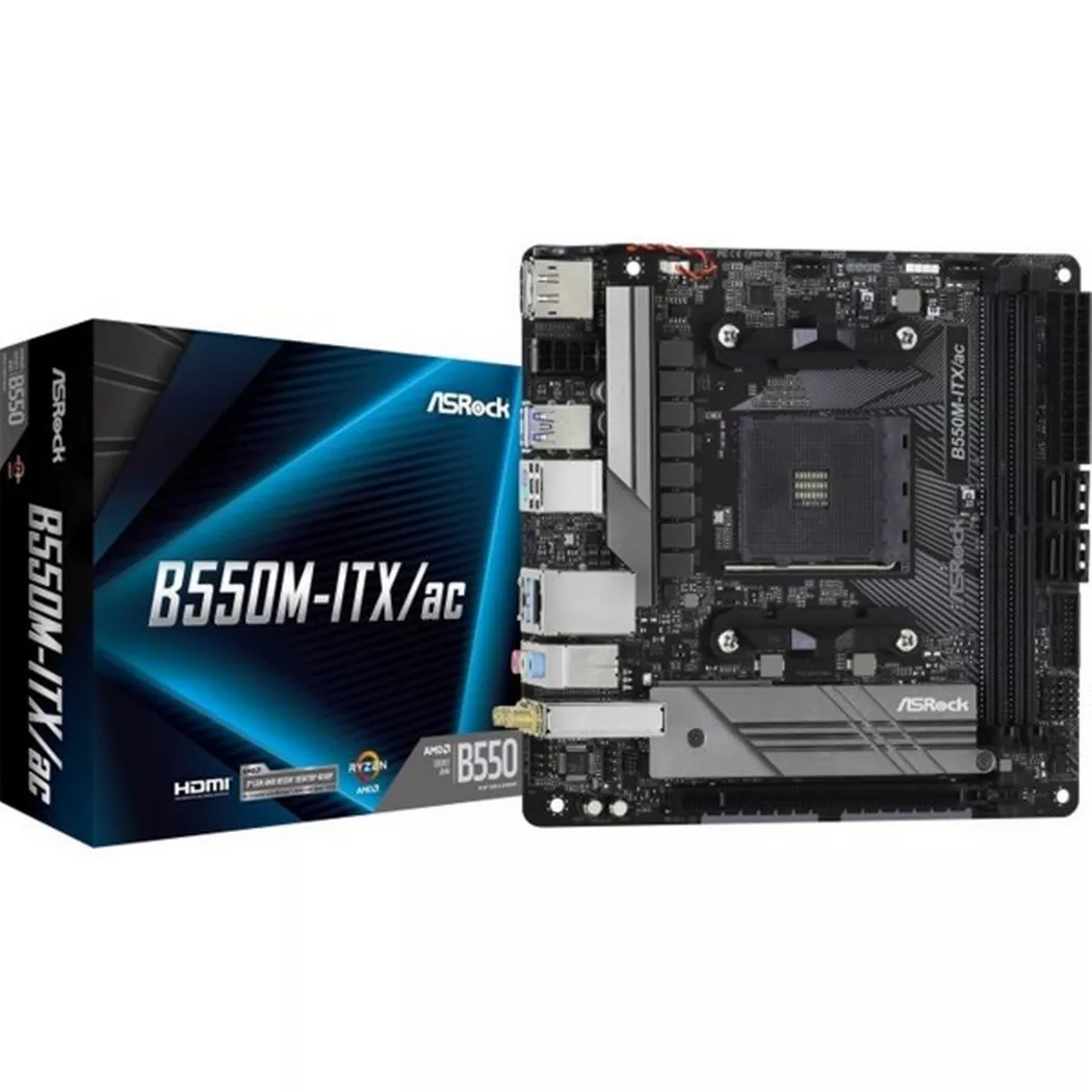 ASRock - B550M-ITX/ac AMD B550 Socket AM4 mini ITX