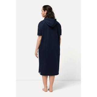 Ulla Popken  Loungewear-Midikleid, Kapuze, Kängurutasche, Halbarm 