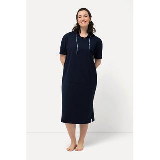 Ulla Popken  Loungewear-Midikleid, Kapuze, Kängurutasche, Halbarm 