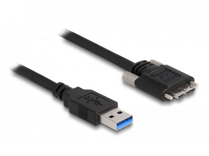 DeLock  87801 USB Kabel 3 m USB 3.2 Gen 1 (3.1 Gen 1) USB A Micro-USB B Schwarz 