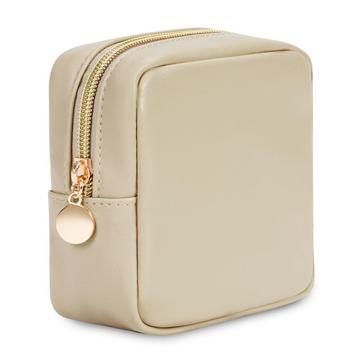 Petit pour Sac à main Mini sac de maquillage Sac de maquillage portable en cuir PU avec fermeture à glissière