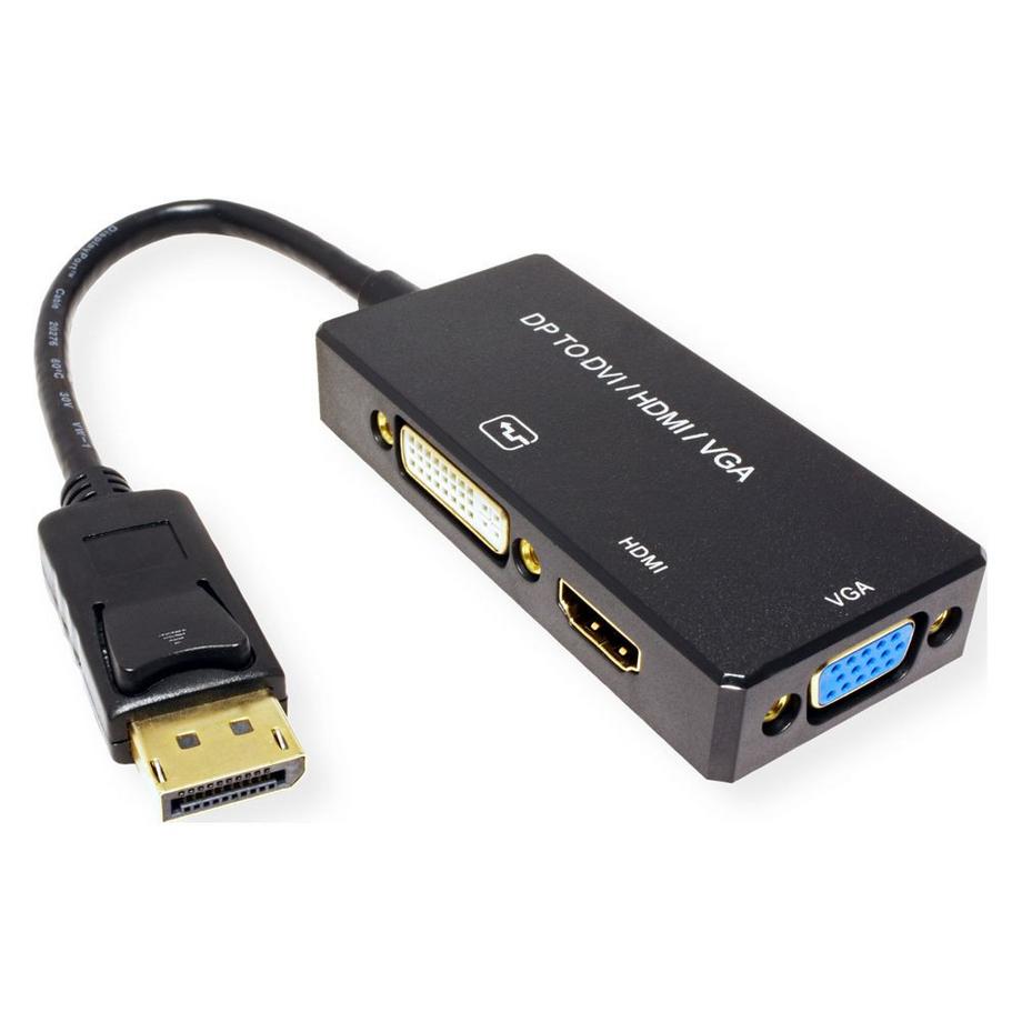Value  Adapterkabel DisplayPort zu VGA DVI HDMI 