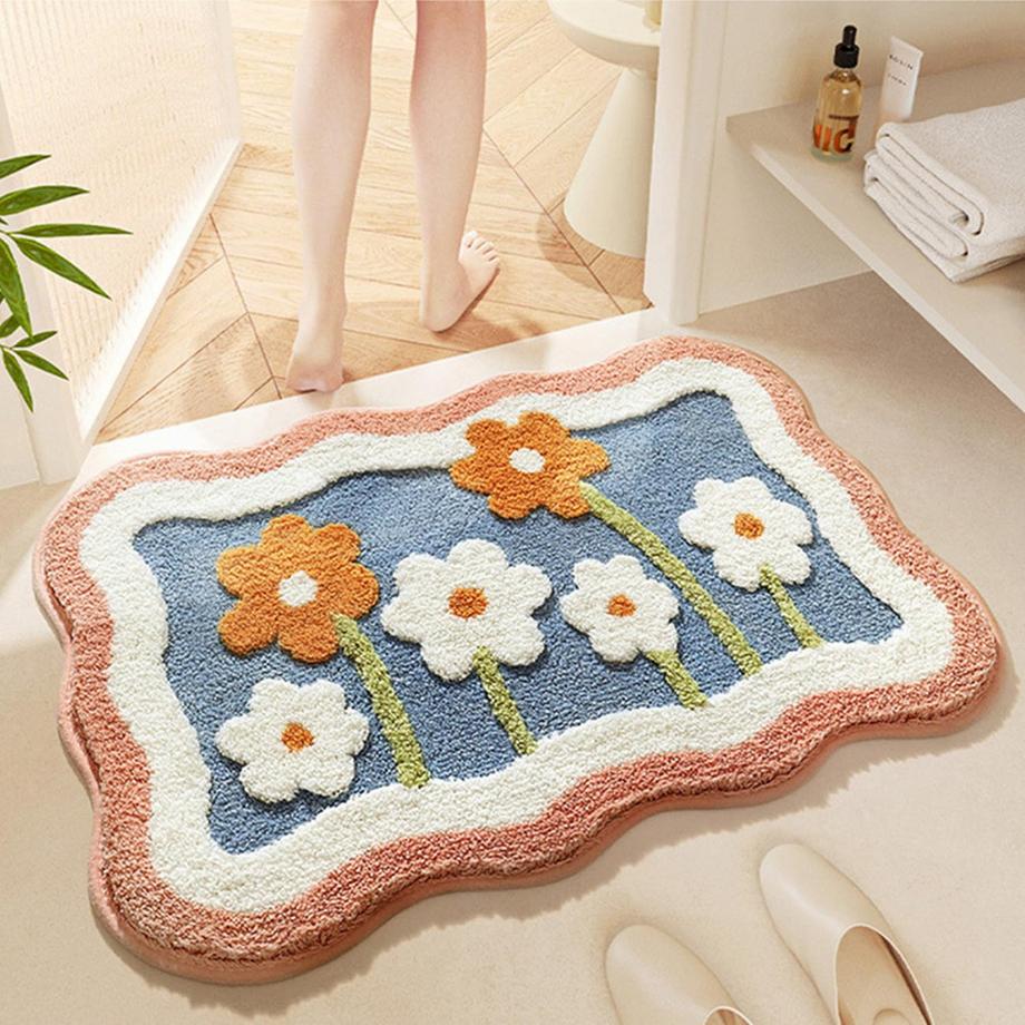 Alopini  Tapis de Bain, Tapis de Bain Absorbant Doux, 50 x 80 cm 