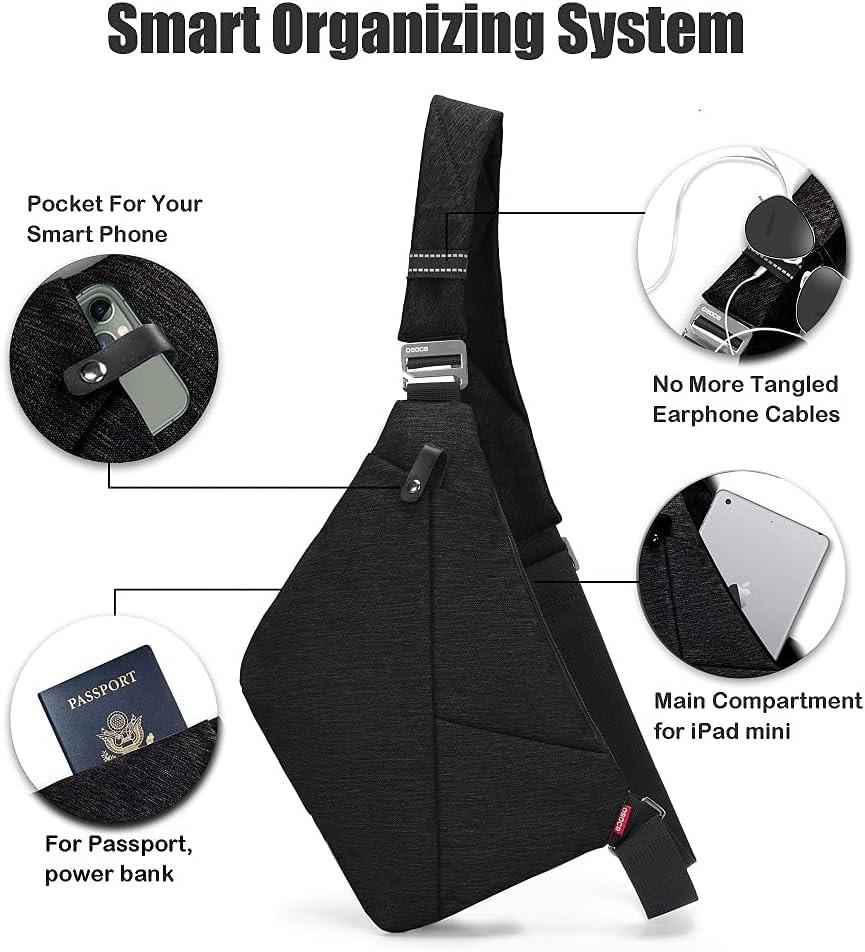 Only-bags.store Wasserdichte Mini Umhängetasche Mehrere Taschen Anti-Diebstahl  