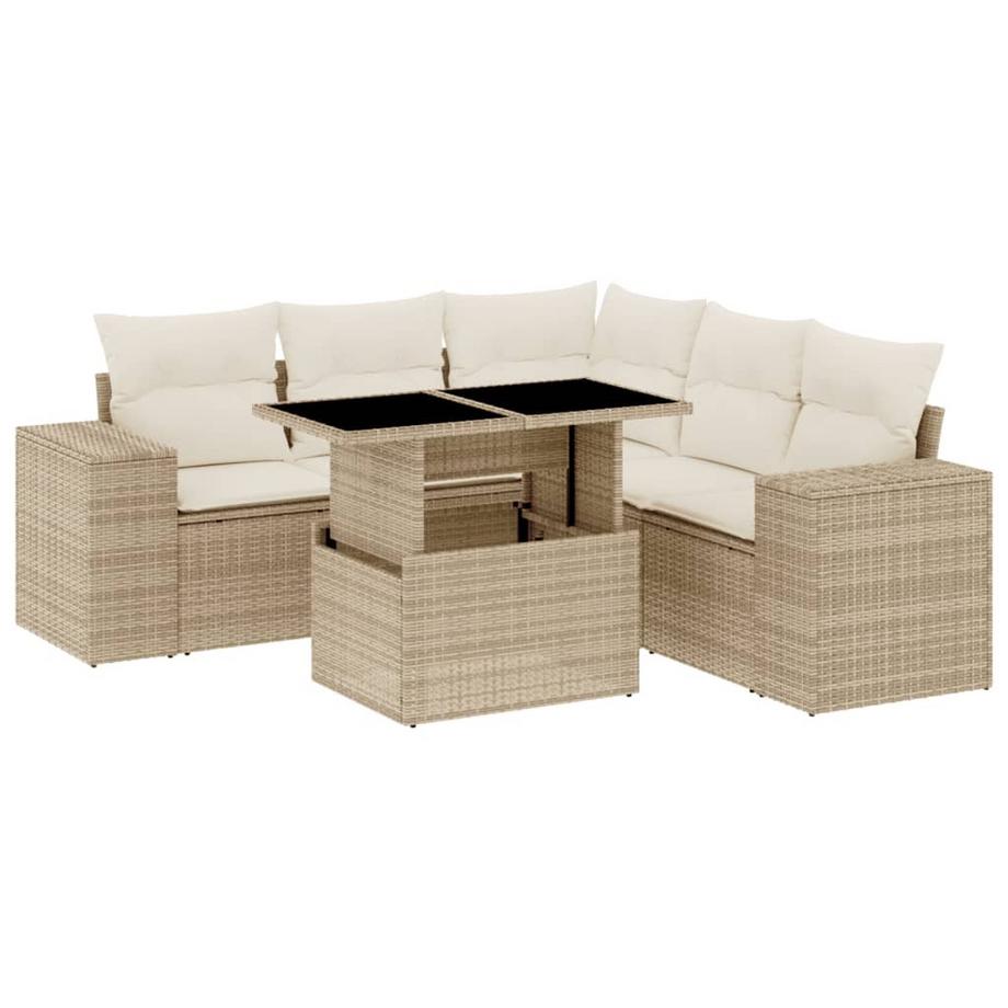 set divano da giardino Polirattan
