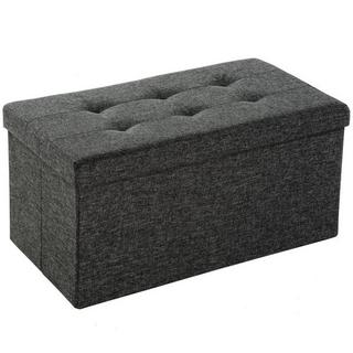 Tectake Banc coffre de rangement pliable en polyester 76x38x38cm  