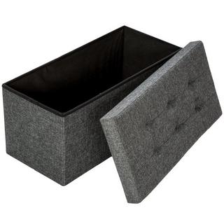 Tectake Banc coffre de rangement pliable en polyester 76x38x38cm  