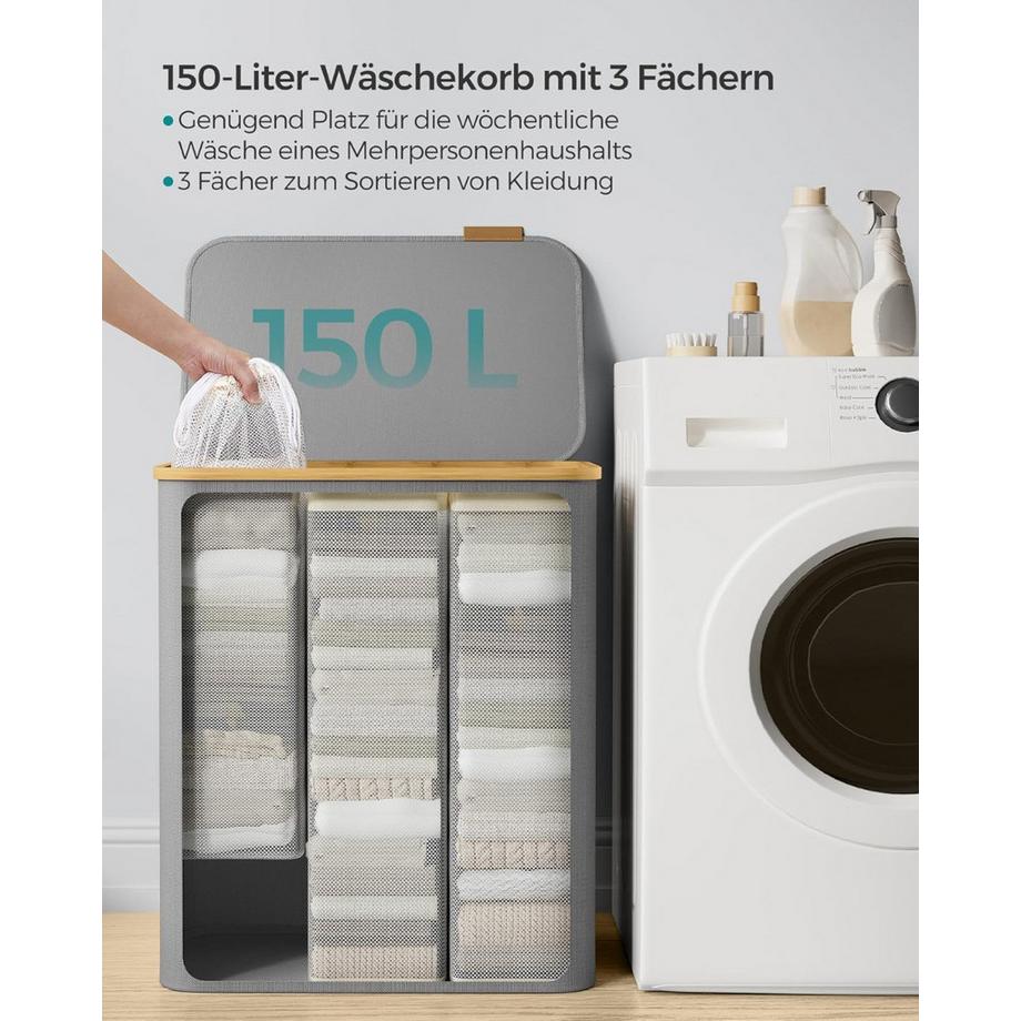 Songmics Wäschekorb Wäschesammler  
