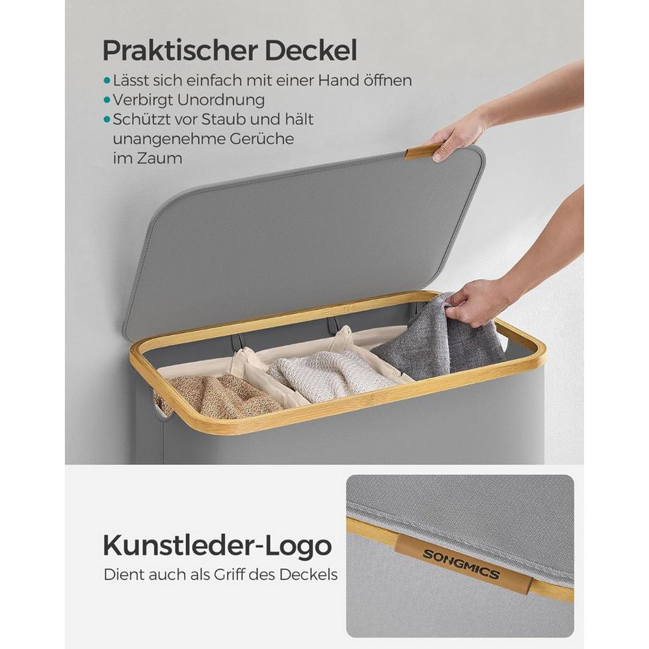 Songmics Wäschekorb Wäschesammler  