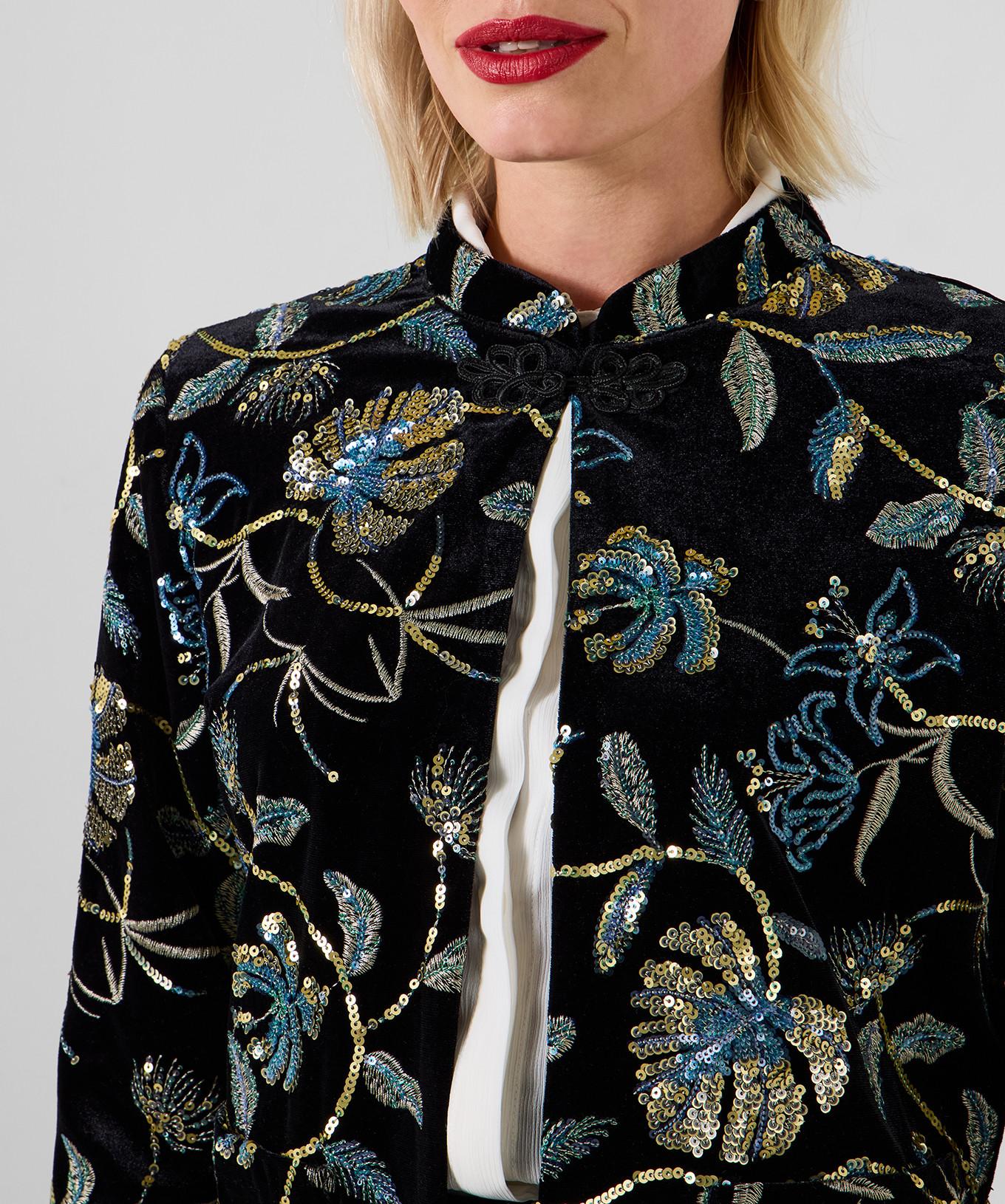 Joe Browns Boutique Bestickte Samtjacke  