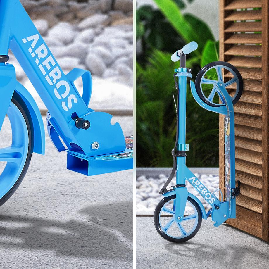 Arebos  Tretroller Kickroller Cityroller Kinderroller Erwachsene Scooter Blau 